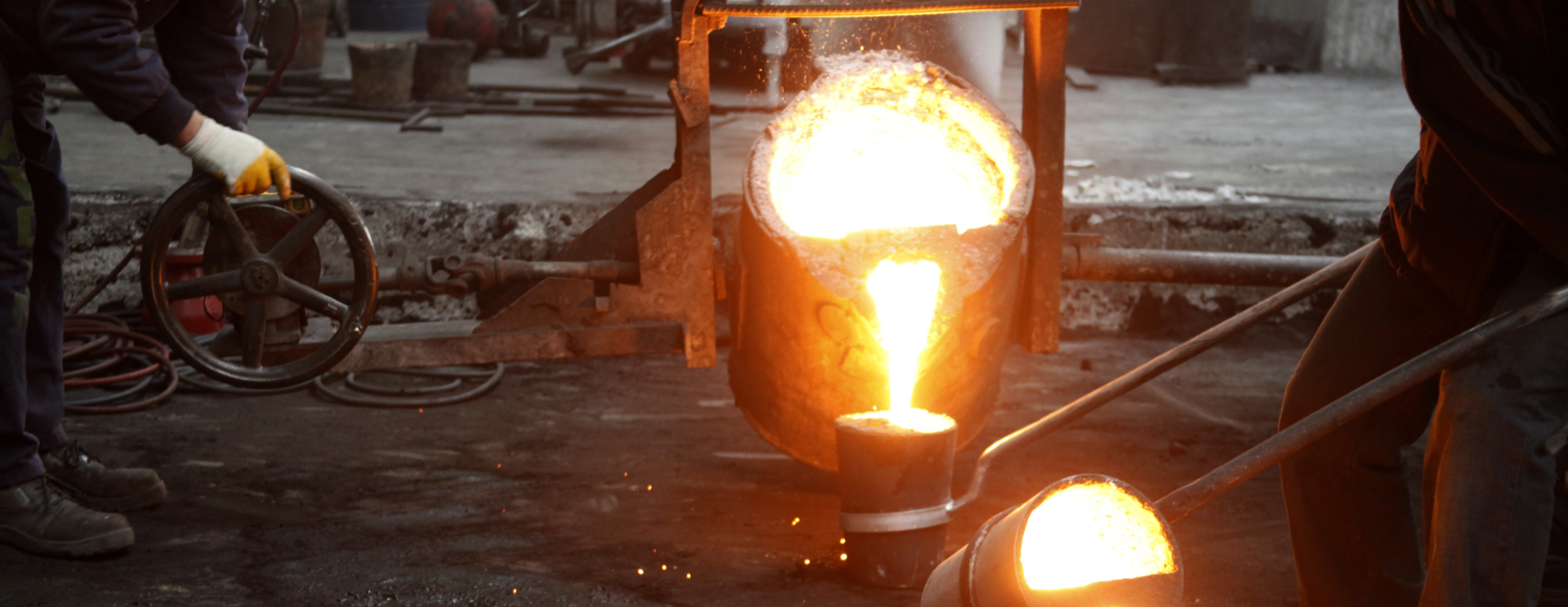 image of molten metal being poured